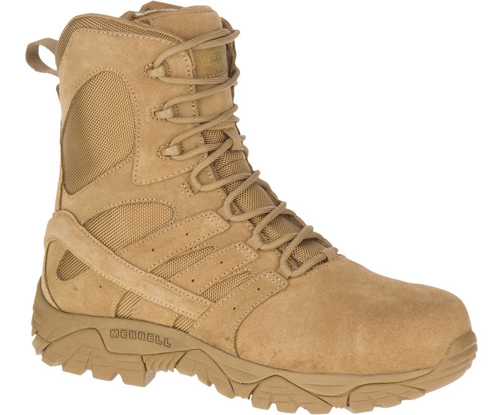 Botas Mujer - Merrell Moab 2 8\" Defense Zip Comp Toe - Kaki - LUGM-36081